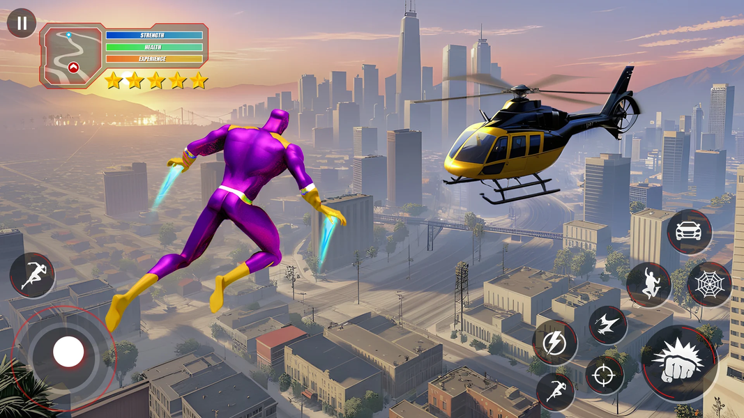 Super Rope Hero: Flying City - Gameplay image of android game
