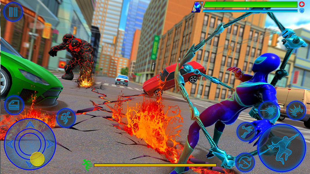 Spider Rope Iron Fighting Sim - Gameplay image of android game