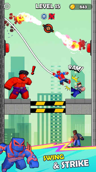 Spiderblox Hero Rope Fighter - عکس بازی موبایلی اندروید