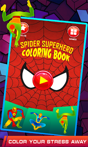 spider super heroes coloring g - عکس بازی موبایلی اندروید