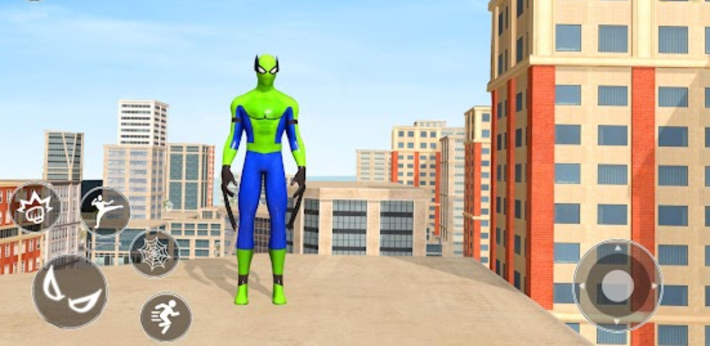 Spider Hero Miami Rope game - Gameplay image of android game