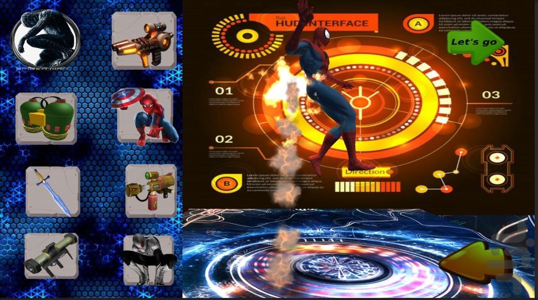 مردعنکبوتی و مردان فضایی ایکس - عکس بازی موبایلی اندروید