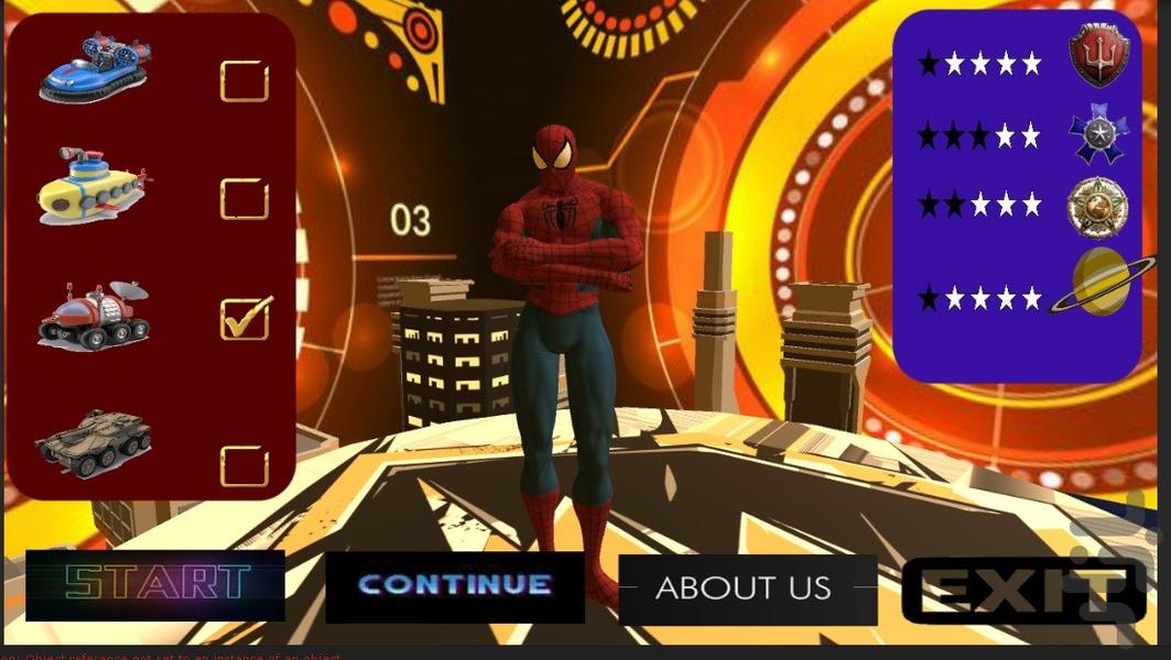 SpiderMan and Space Man X - Gameplay image of android game