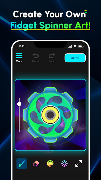Glow Finger Spinner Art App - عکس برنامه موبایلی اندروید