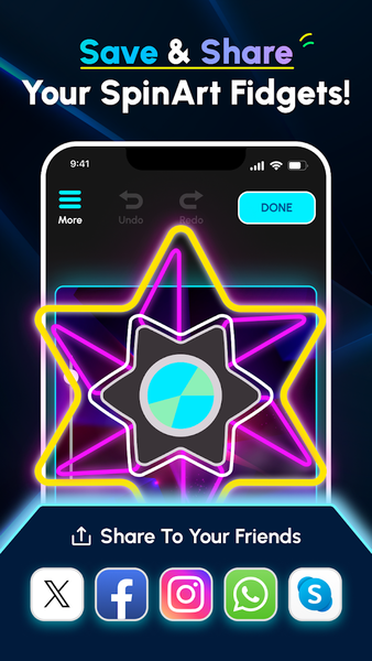 Glow Finger Spinner Art App - عکس برنامه موبایلی اندروید