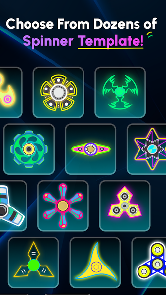 Glow Finger Spinner Art App - عکس برنامه موبایلی اندروید