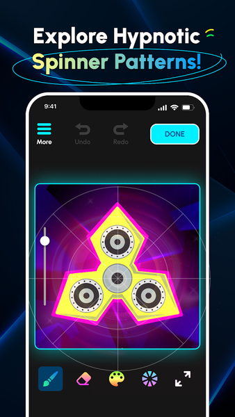 Glow Finger Spinner Art App - عکس برنامه موبایلی اندروید