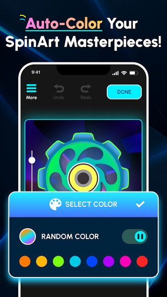 Glow Finger Spinner Art App - عکس برنامه موبایلی اندروید