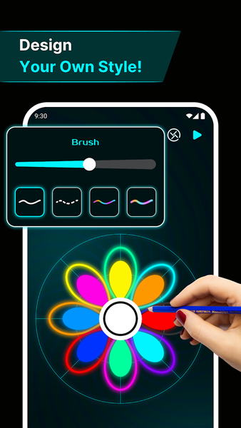 Finger Spinner: Glow Art Draw - عکس برنامه موبایلی اندروید
