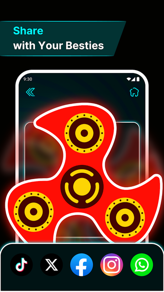 Finger Spinner: Glow Art Draw - عکس برنامه موبایلی اندروید