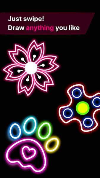 Finger Spinner: Glow Art Draw - عکس برنامه موبایلی اندروید