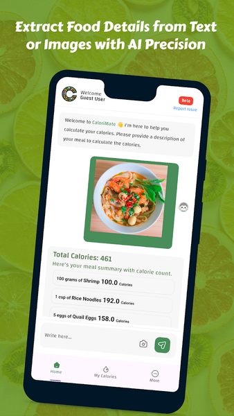 CaloriMate: AI Calorie Tracker - Image screenshot of android app