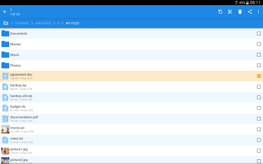 File Manager - عکس برنامه موبایلی اندروید