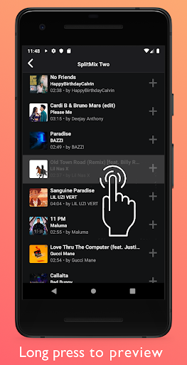 SplitCloud Double Music - گوش دادن همزمان به دو آهنگ اسپلیت کلود - عکس برنامه موبایلی اندروید