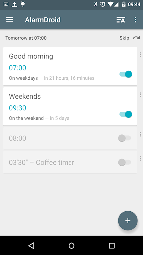 AlarmDroid (alarm clock) - عکس برنامه موبایلی اندروید