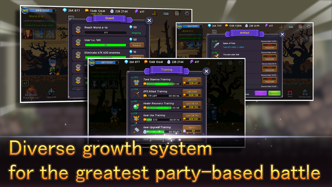 Idle Tank, DPS, and Healer - عکس بازی موبایلی اندروید