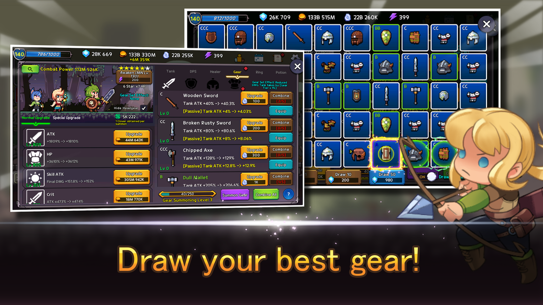 Idle Tank, DPS, and Healer - عکس بازی موبایلی اندروید