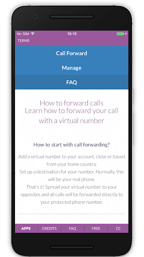 Virtual SIM (Calls) - Image screenshot of android app