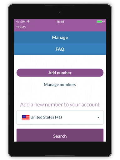 Virtual SIM (Calls) - Image screenshot of android app