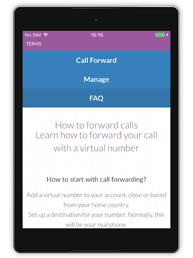 Virtual SIM (Calls) - Image screenshot of android app