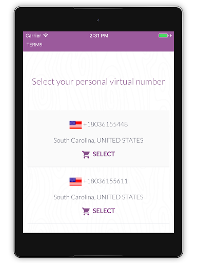 Virtual SIM (SMS) - عکس برنامه موبایلی اندروید