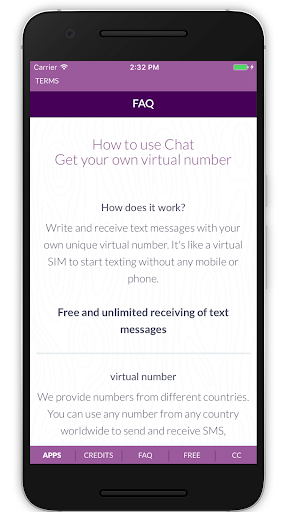 Virtual SIM (SMS) - عکس برنامه موبایلی اندروید