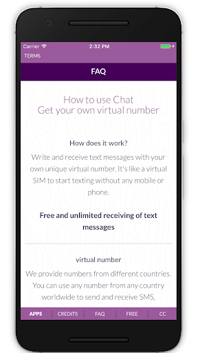 Virtual SIM (SMS) - Image screenshot of android app