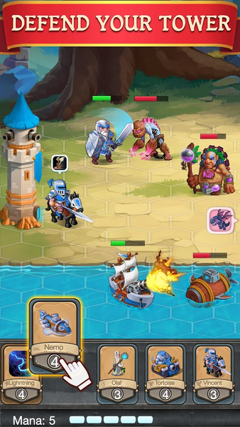 Cards & Swords battle game - Gameplay image of android game