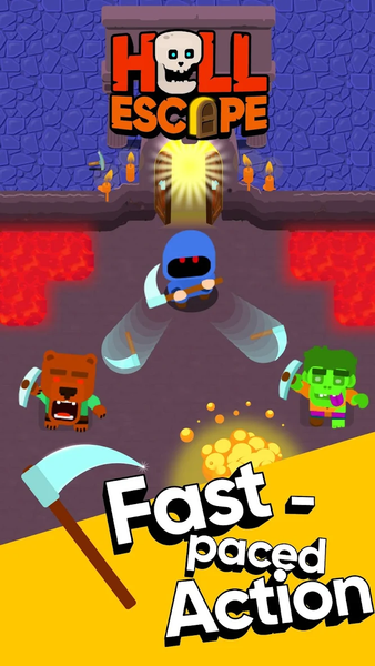 Hell escape - action battles - Gameplay image of android game