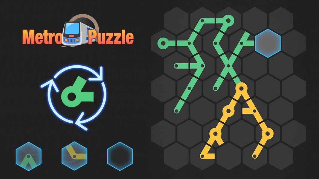 Metro Puzzle match hexa blocks - Gameplay image of android game