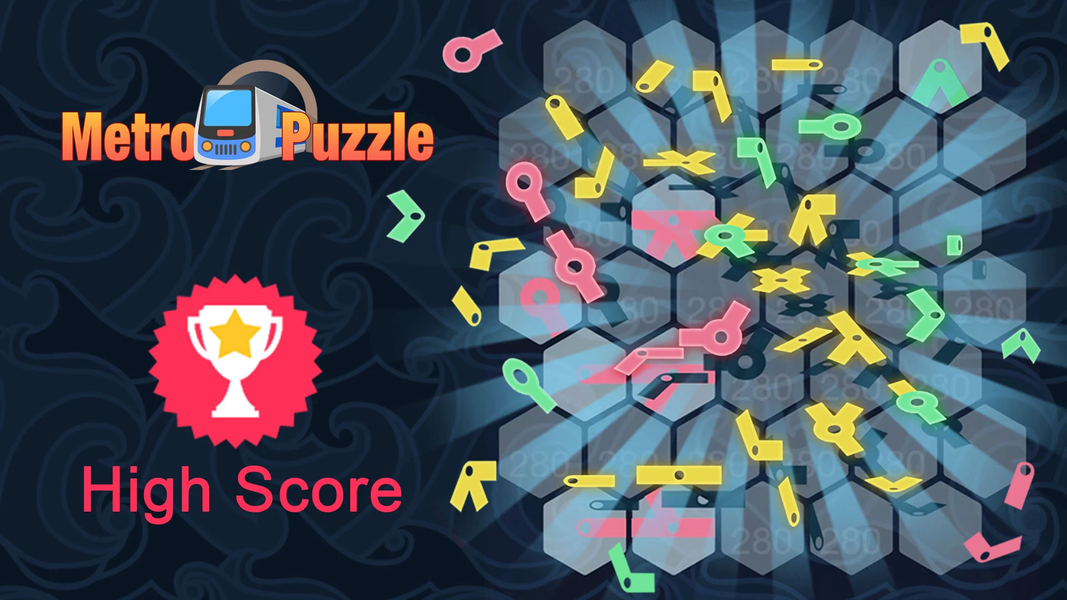 Metro Puzzle match hexa blocks - Gameplay image of android game