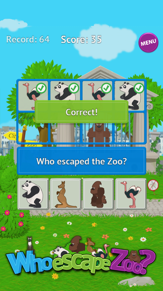 Who Escape Zoo - Gameplay image of android game