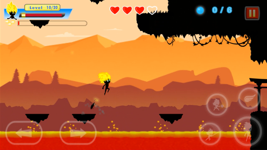 Super Stickman Warriors Dragon - Gameplay image of android game