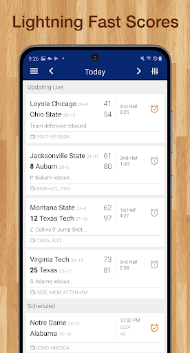 Scores App: College Basketball - عکس برنامه موبایلی اندروید