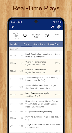 Scores App: College Basketball - عکس برنامه موبایلی اندروید