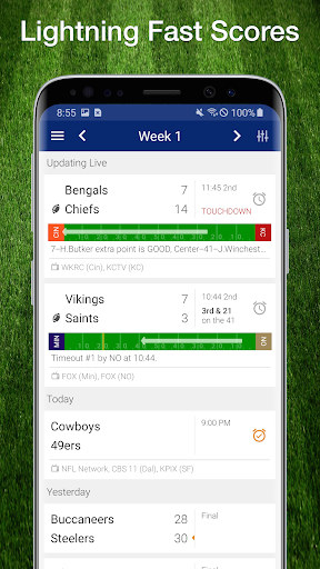 Football NFL Live Scores, Stats, & Schedules 2021 - Image screenshot of android app