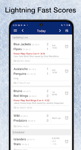 nhl hockey scores yesterday