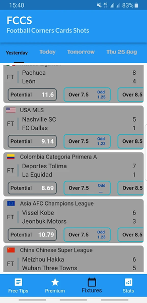 Football Corner  Tips - عکس برنامه موبایلی اندروید