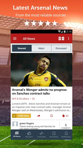 The Arsenal App, Arsenal App, News