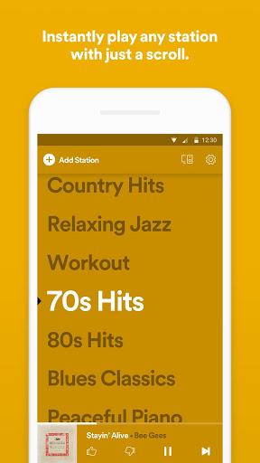 Spotify Stations: Streaming music radio stations - Image screenshot of android app