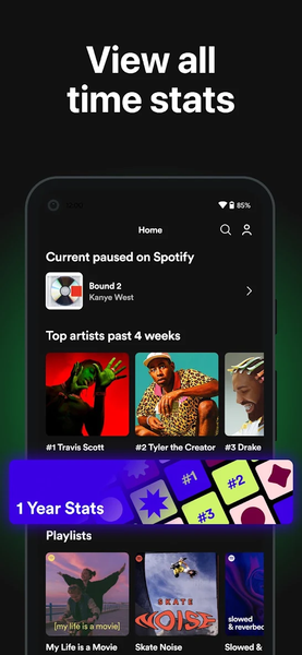 must.fm for Spotify Stats - عکس برنامه موبایلی اندروید