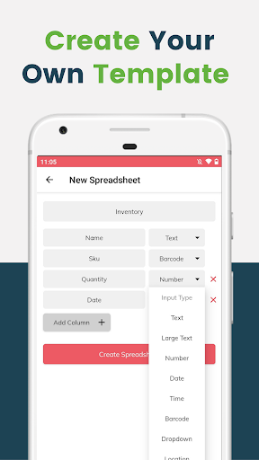 Upsheet: Spreadsheet Maker - عکس برنامه موبایلی اندروید