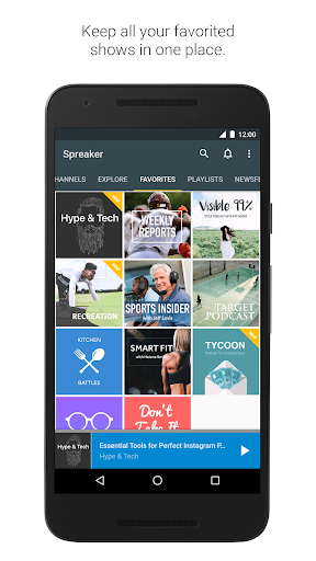 Spreaker Podcasts - Image screenshot of android app