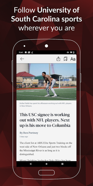 GoGamecocks USC Sports News - Image screenshot of android app