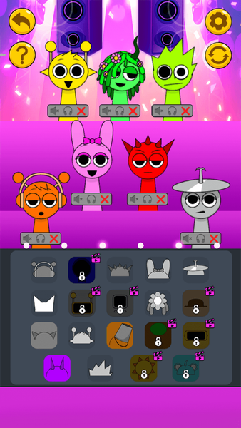 Sprunki Beats Horror Music Box - Gameplay image of android game