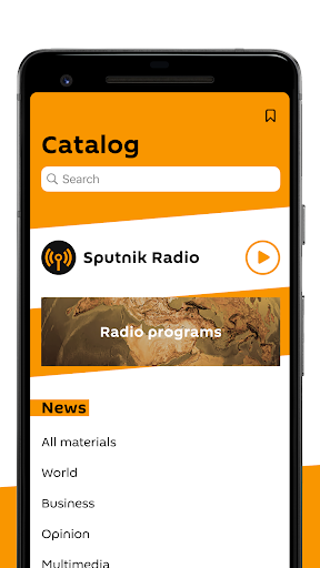 Sputnik News - عکس برنامه موبایلی اندروید