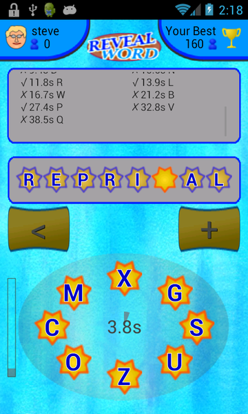 Word Star - Gameplay image of android game