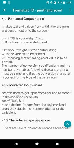 C Programming - عکس برنامه موبایلی اندروید