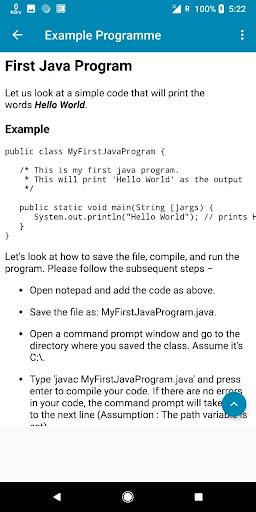 Java Programming - عکس برنامه موبایلی اندروید