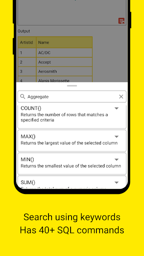 SQL Play — Learn SQL - عکس برنامه موبایلی اندروید